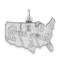 Sterling Silver United States Charm Pendant Jewelry 17mm x 23mm